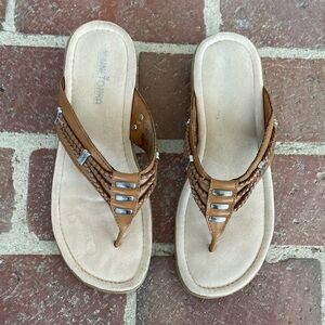 Minnetonka “Silverbay” Boho Sandals w Braided Straps